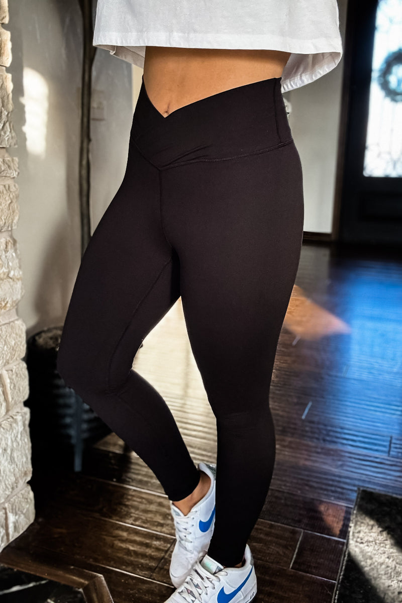V Waist Full Length Leggings
