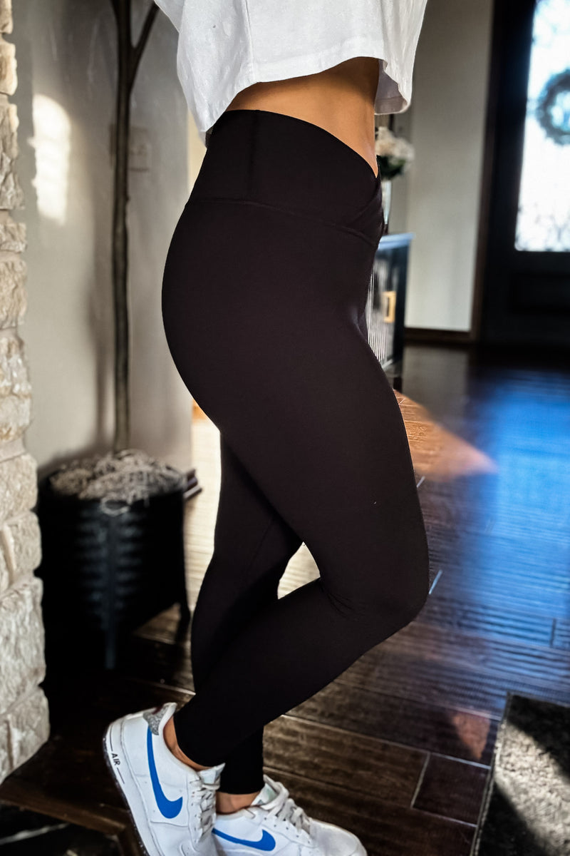V Waist Full Length Leggings