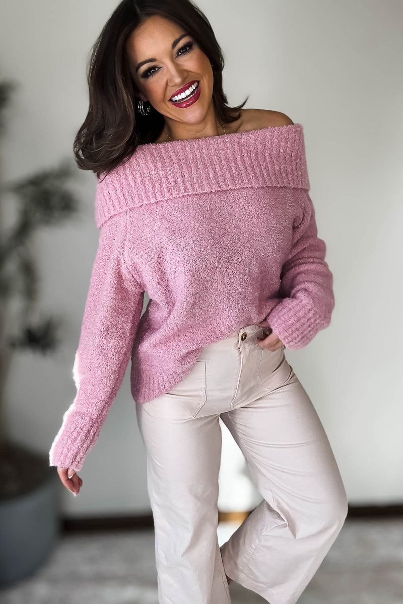 Powder Pink Ankle Cropped Pants