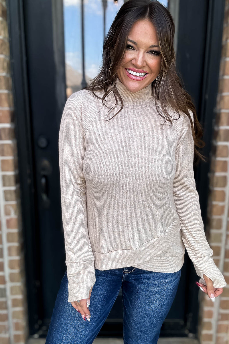 Oatmeal Long Sleeve Top