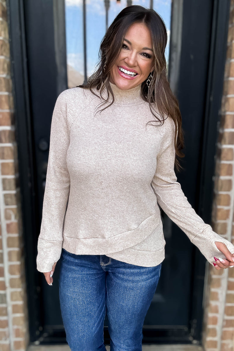 Oatmeal Long Sleeve Top