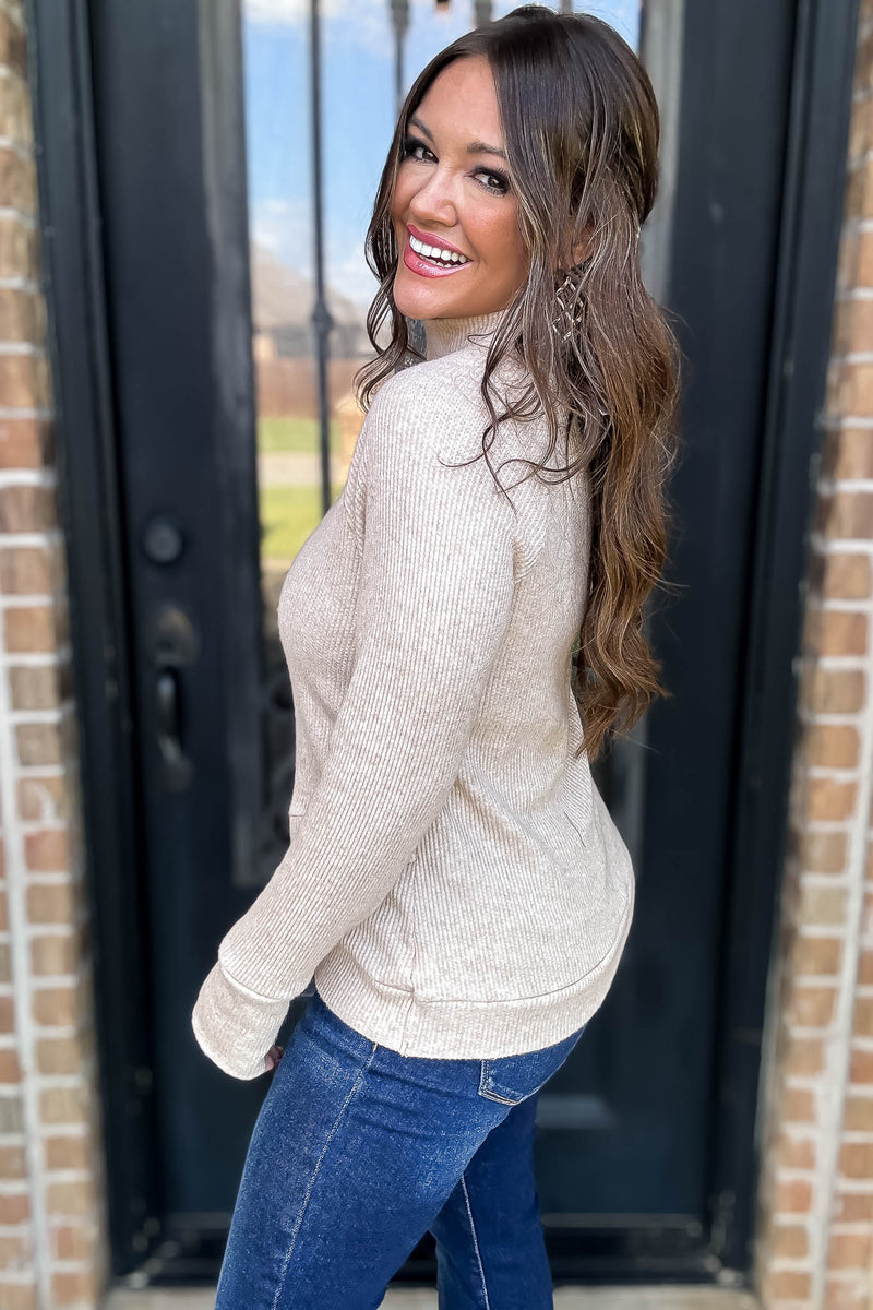Oatmeal Long Sleeve Top