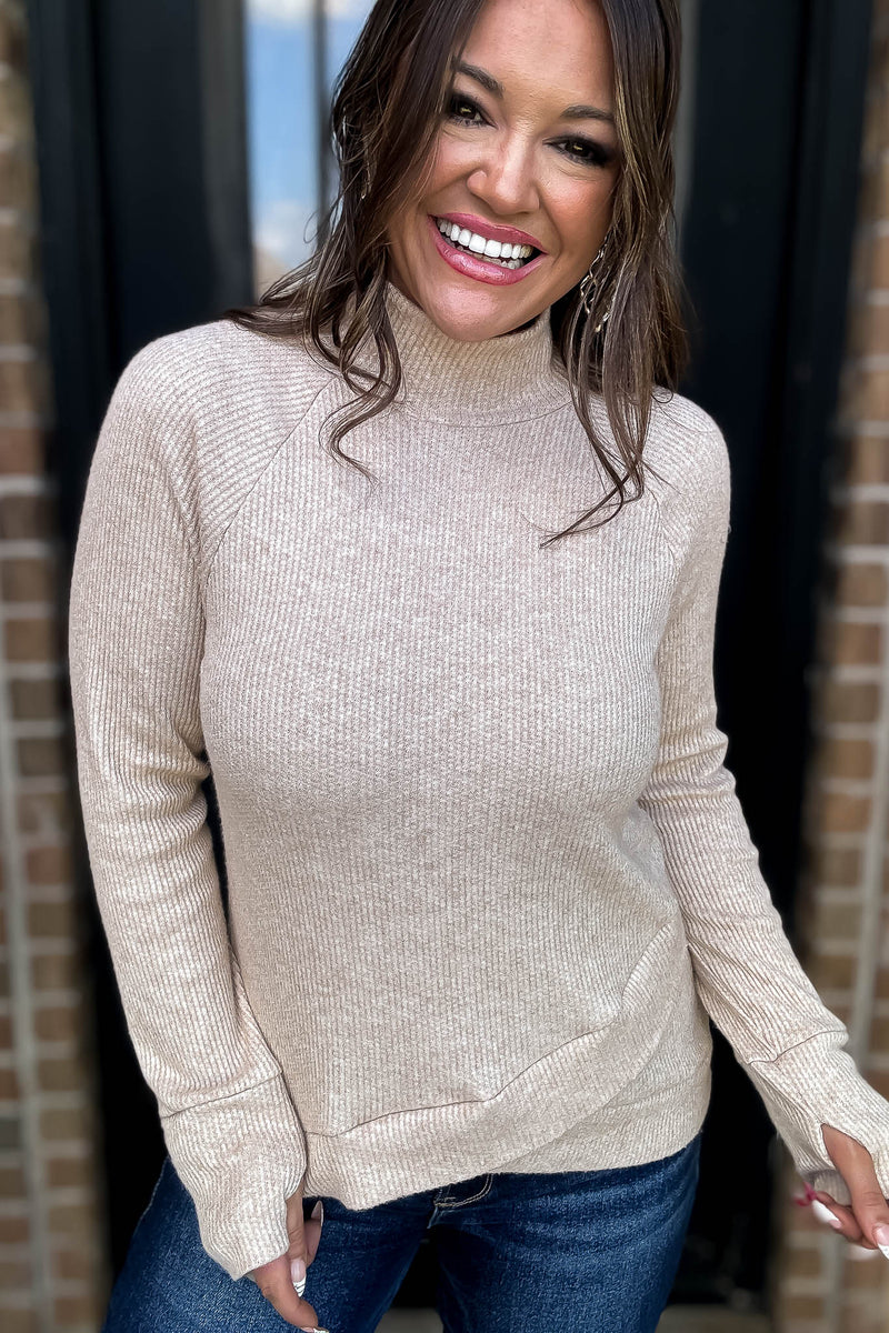 Oatmeal Long Sleeve Top