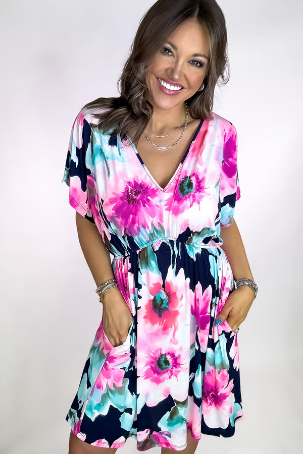 Floral Dress With Built-In Shorts