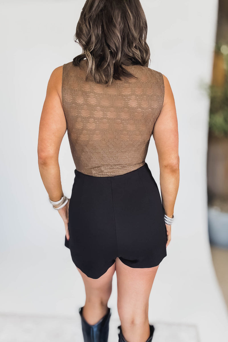 Mock Neck Sleeveless Bodysuit