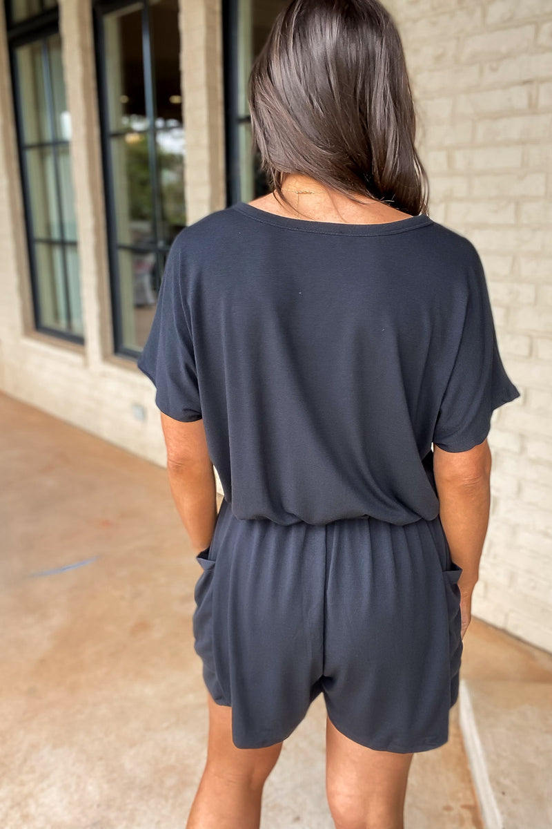 Subtle Statement Black Romper