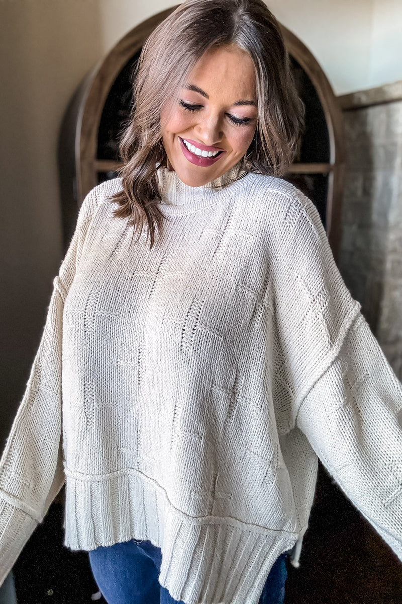 Turtle Neck Knit Top
