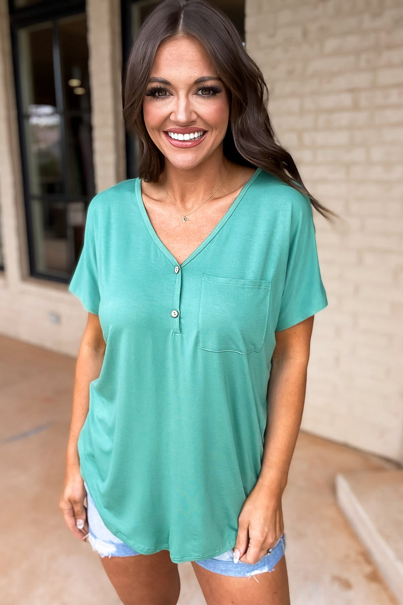 Comfy Casual Dusty Green Top