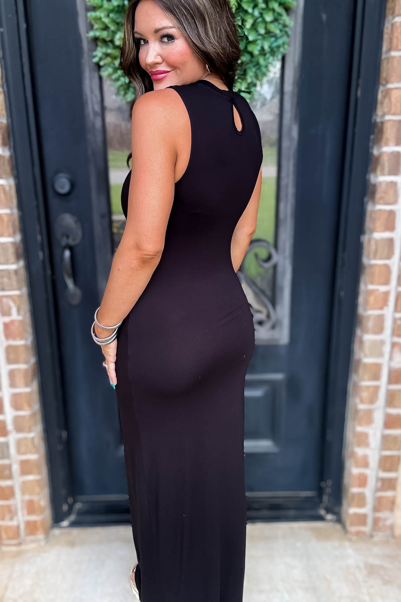 Perfectly Proportioned Black Maxi Dress