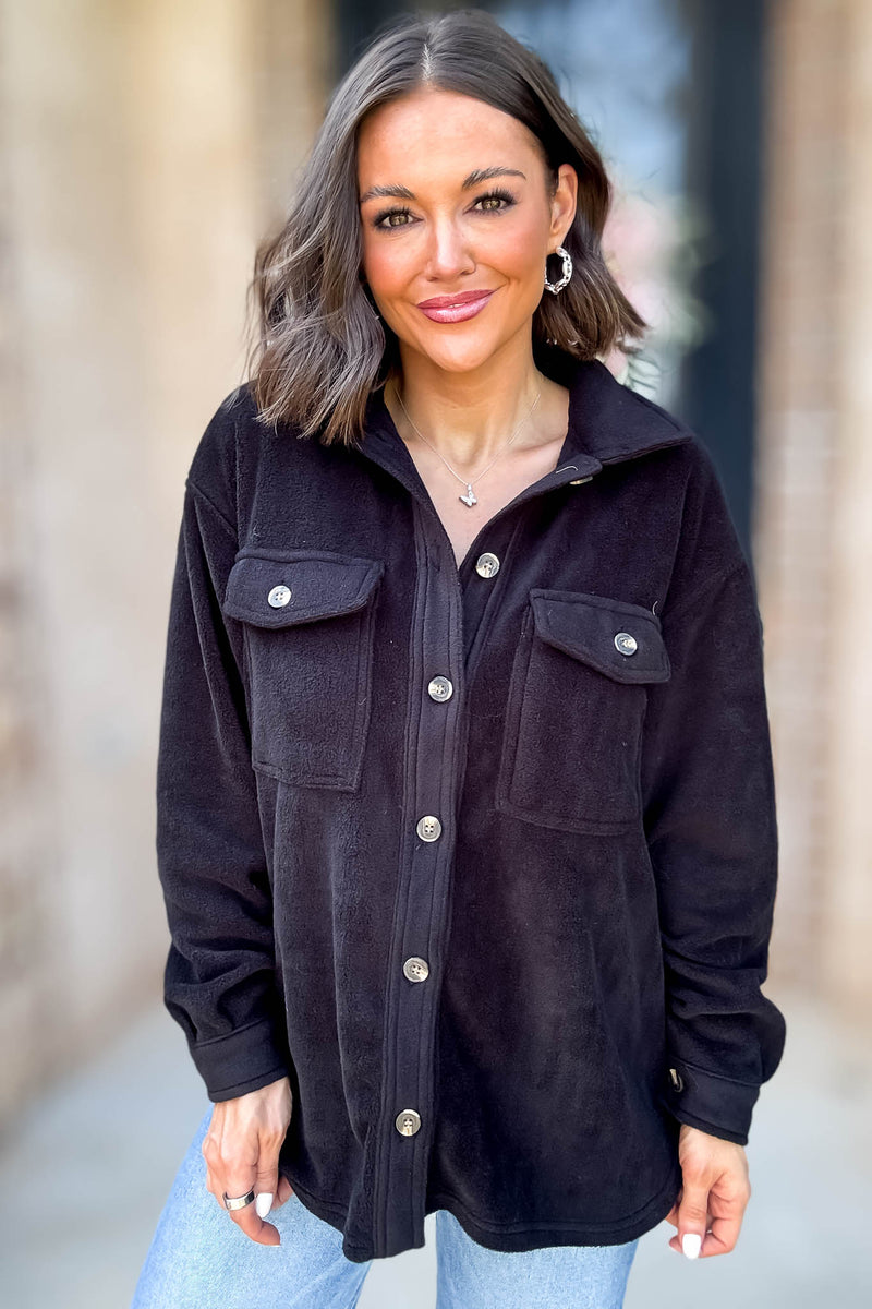 Perfectly In Season Black Fleece Shacket