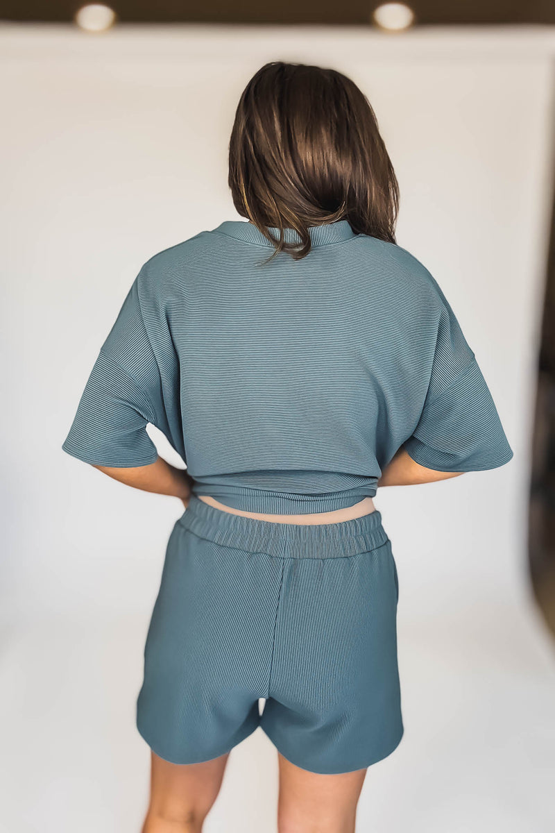 Aimee Ash Jade Ribbed Shorts
