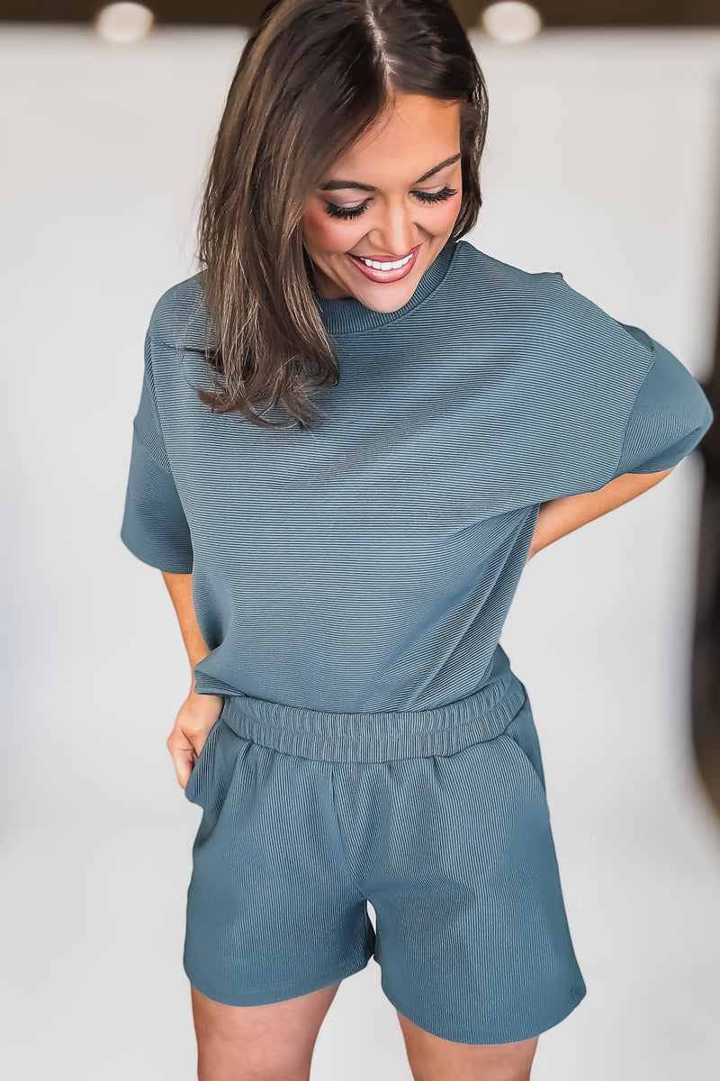 Aimee Ash Jade Ribbed Shorts