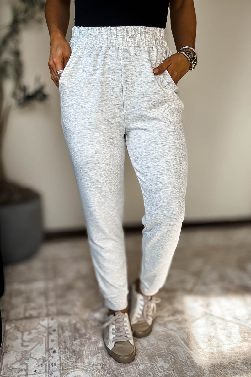 Double Soft Ivory Marl Cuff Pant