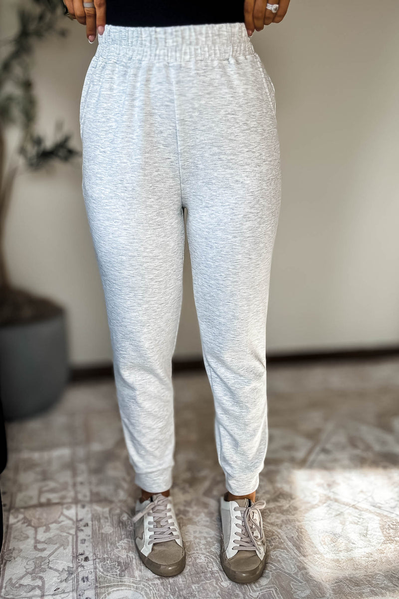 Double Soft Ivory Marl Cuff Pant