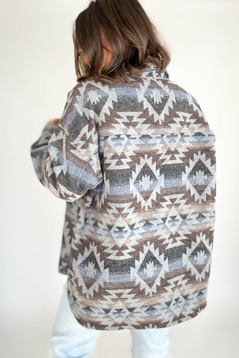 Aztec Print Shacket