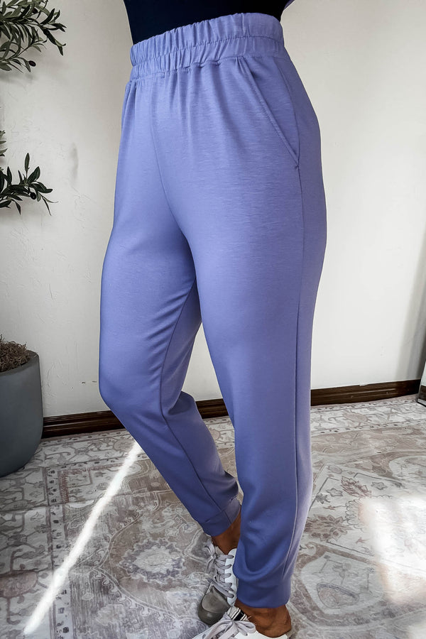Double Soft Stone Blue Cuff Pant