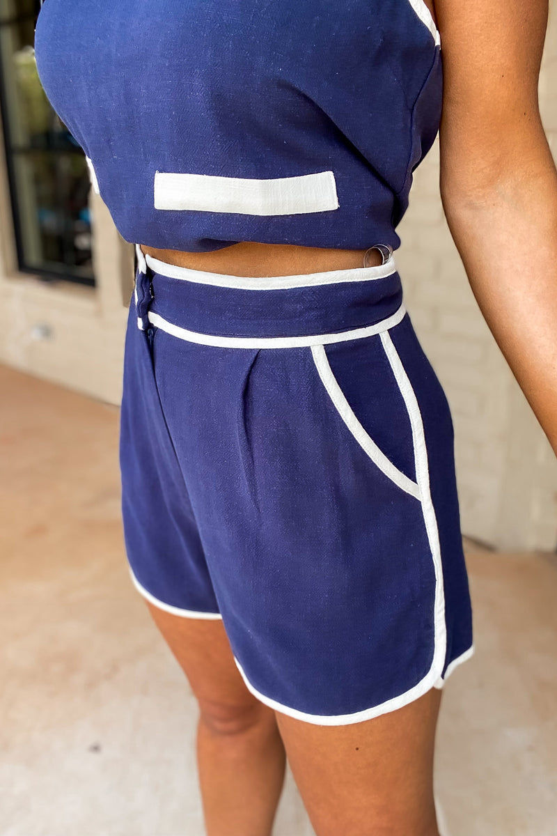 Sail On By Navy Shorts