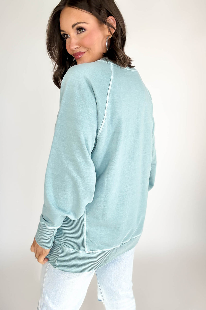 Stella Steal Ash Blue Pigment Dyed French Terry Pullover With Pockets (NO RESTOCK)