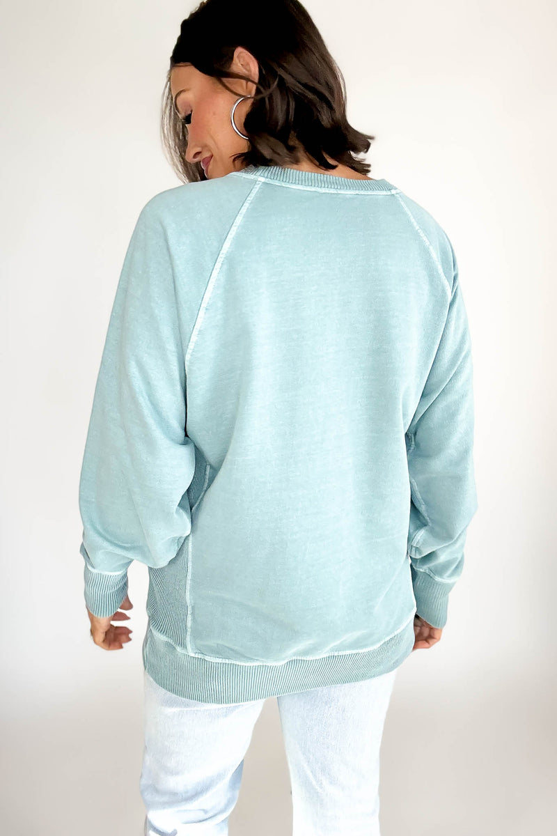 Stella Steal Ash Blue Pigment Dyed French Terry Pullover With Pockets (NO RESTOCK)