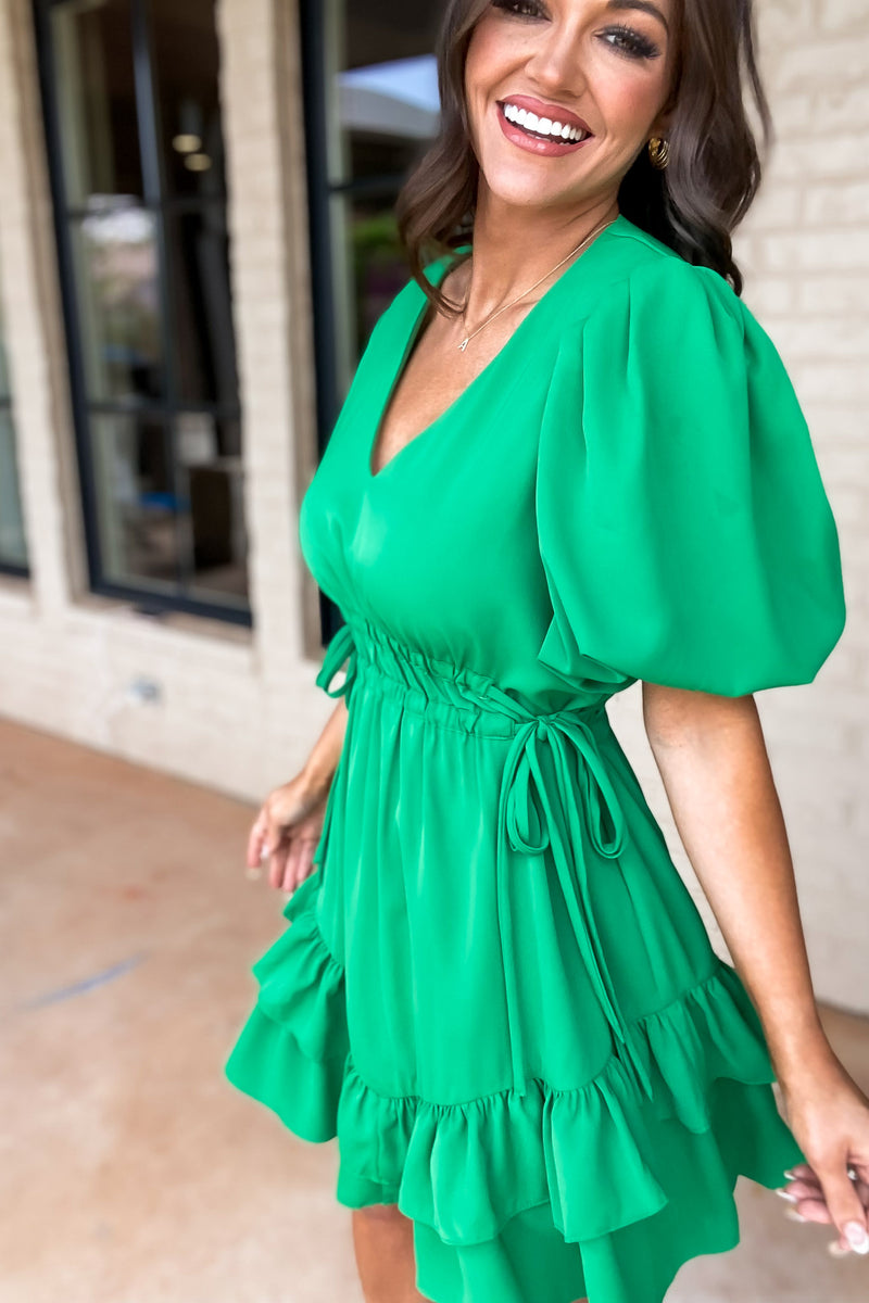 Raleigh Vivid Green Dress