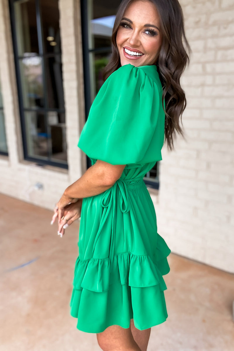 Raleigh Vivid Green Dress