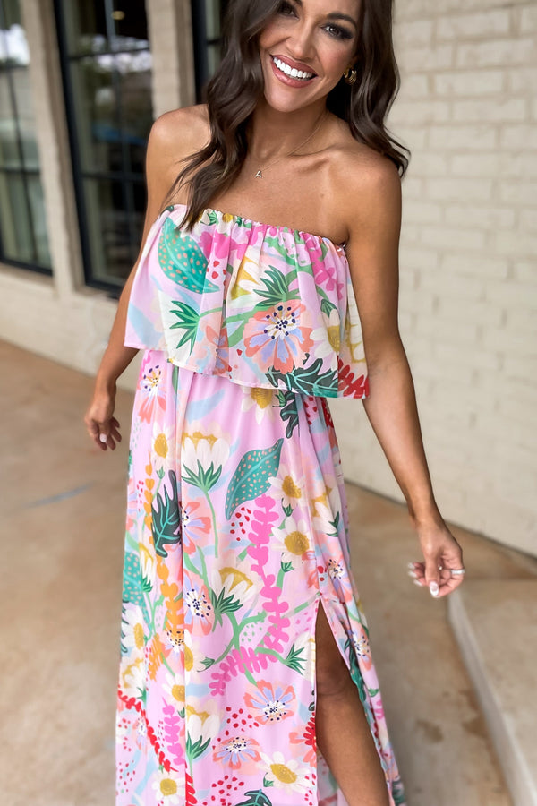 Scenic Outings Pink Maxi Dress