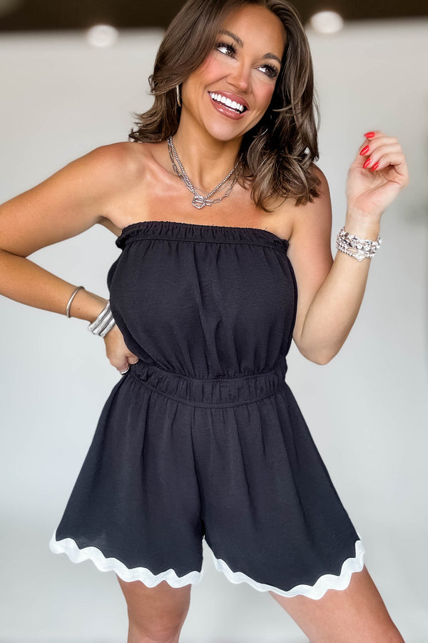 Ric Rac Black Trim Airflow Romper