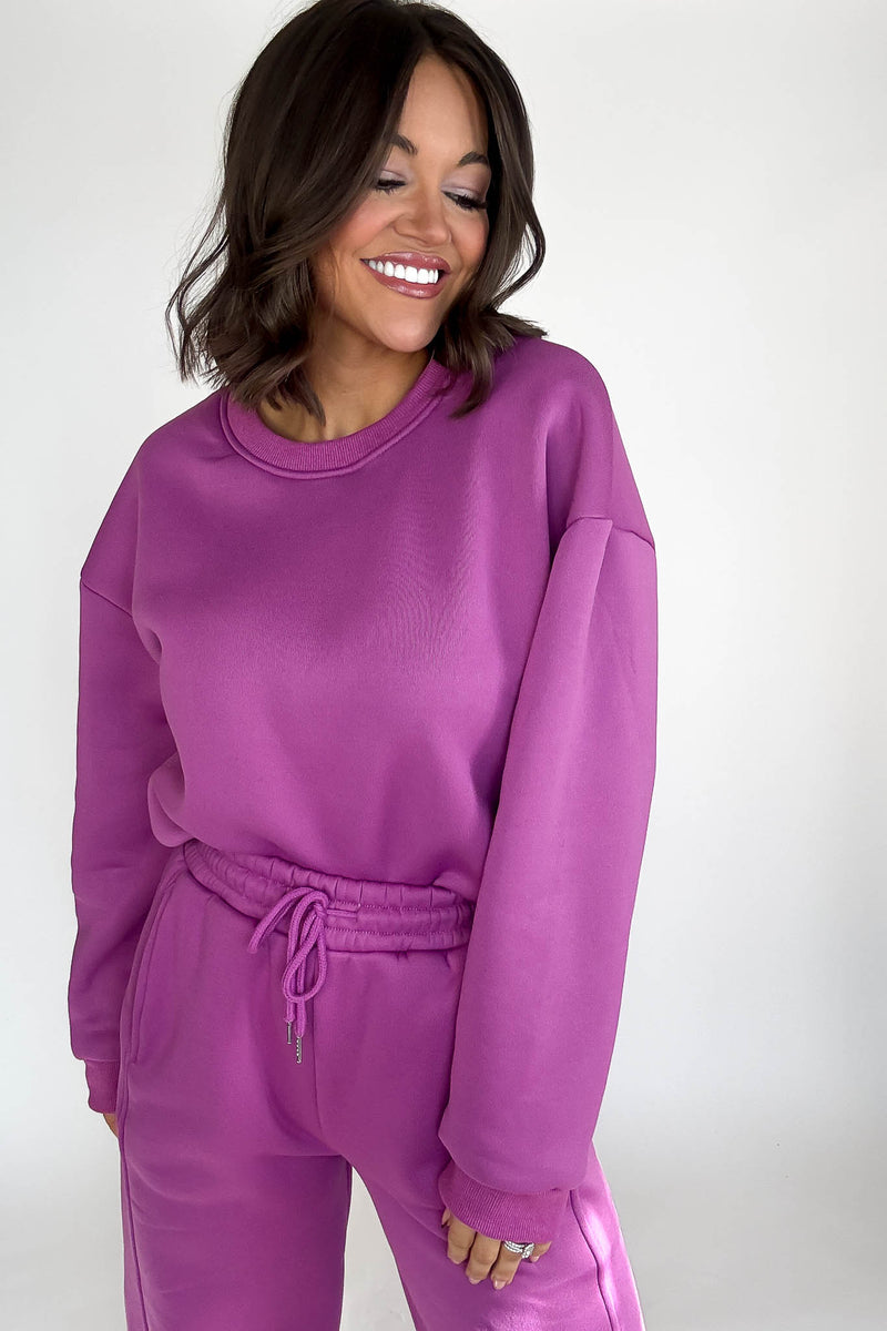 Cozy Grape Sweatshirt Top