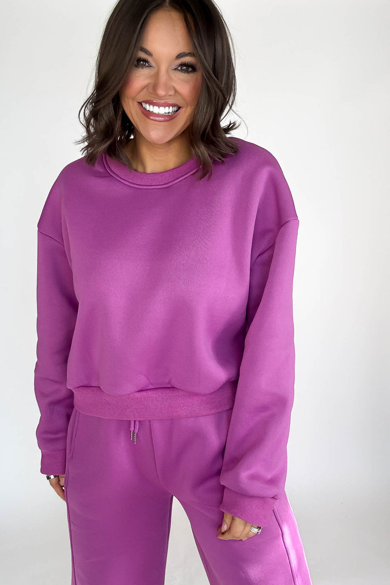 Cozy Grape Sweatshirt Top