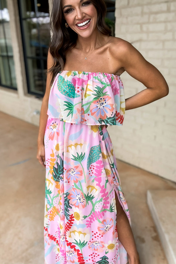 Scenic Outings Pink Maxi Dress
