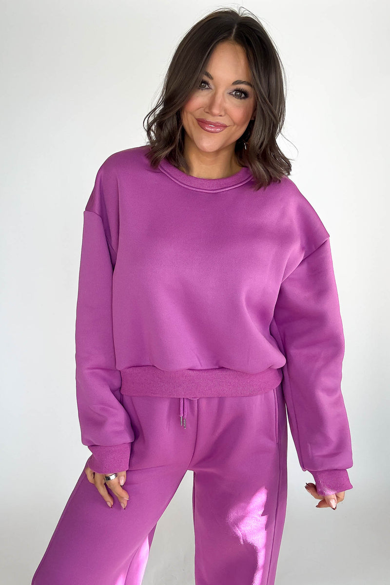 Cozy Grape Sweatshirt Top