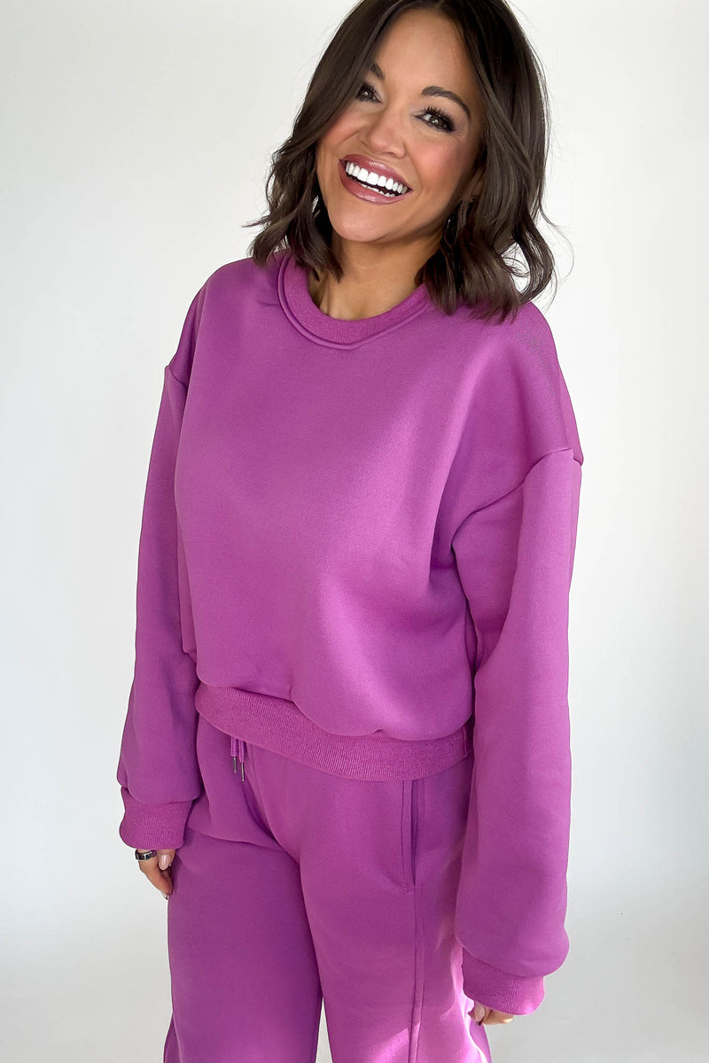 Cozy Grape Sweatshirt Top