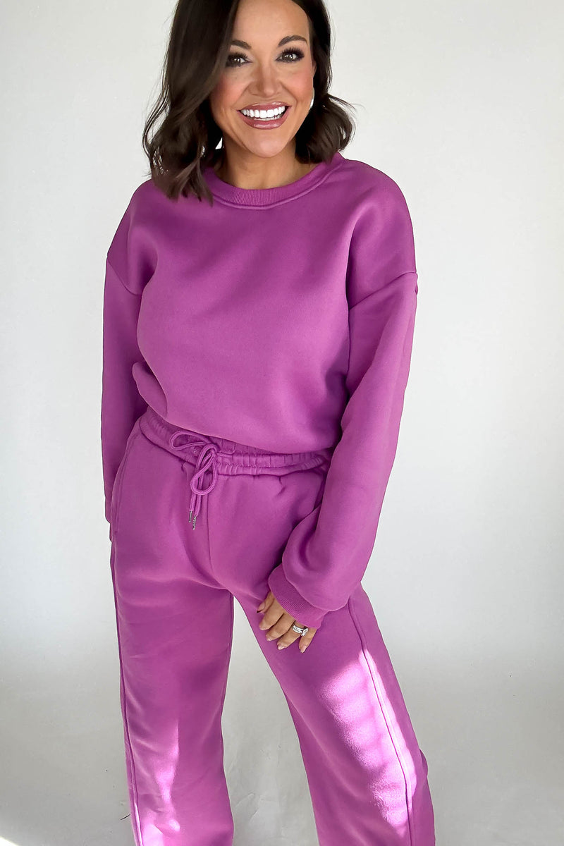 Cozy Grape Sweatshirt Top