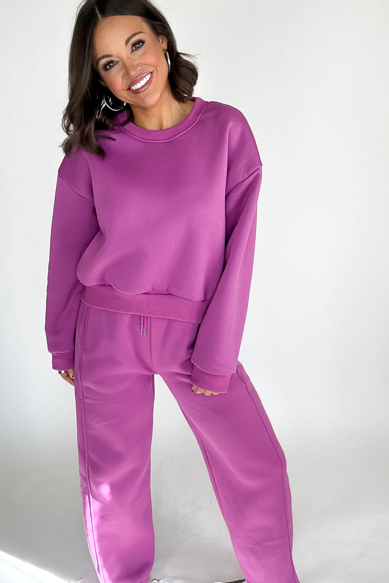 Cozy Grape Sweatshirt Top