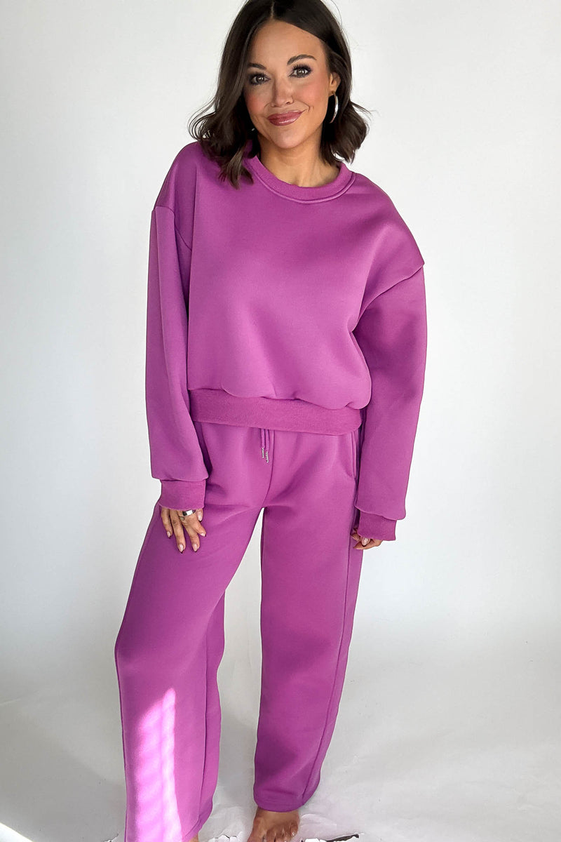 Cozy Grape Sweatshirt Top