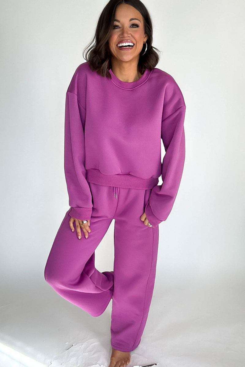 Cozy Grape Sweatshirt Top