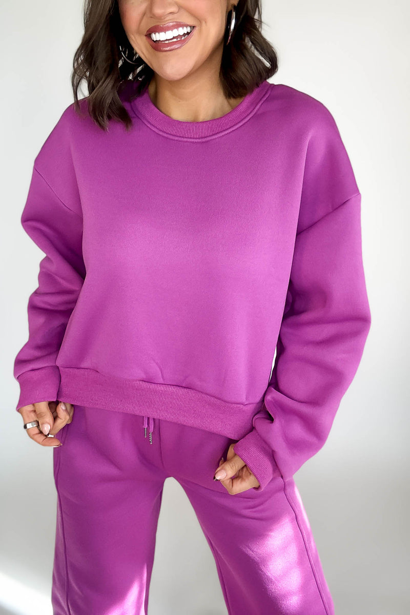 Cozy Grape Sweatshirt Top