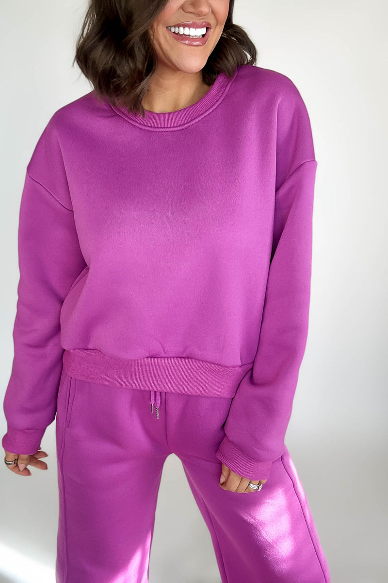 Cozy Grape Sweatshirt Top