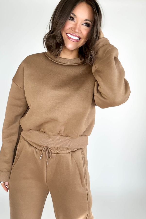 Cozy Mocha Sweatshirt Top