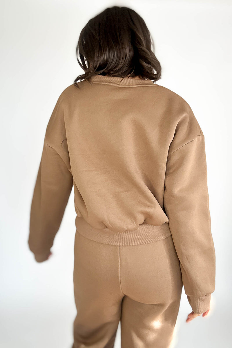 Cozy Mocha Sweatshirt Top