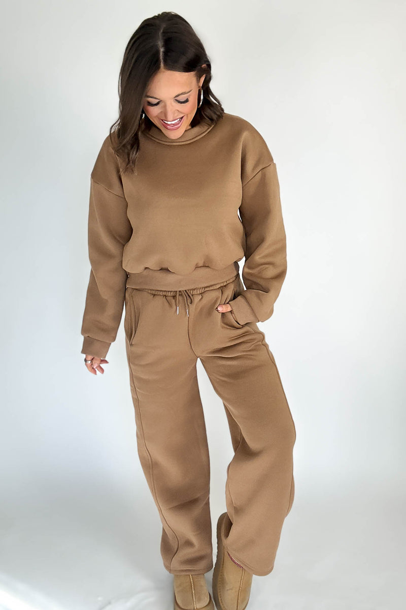Cozy Mocha Sweatshirt Top