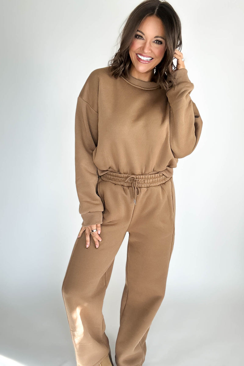 Cozy Mocha Sweatshirt Top