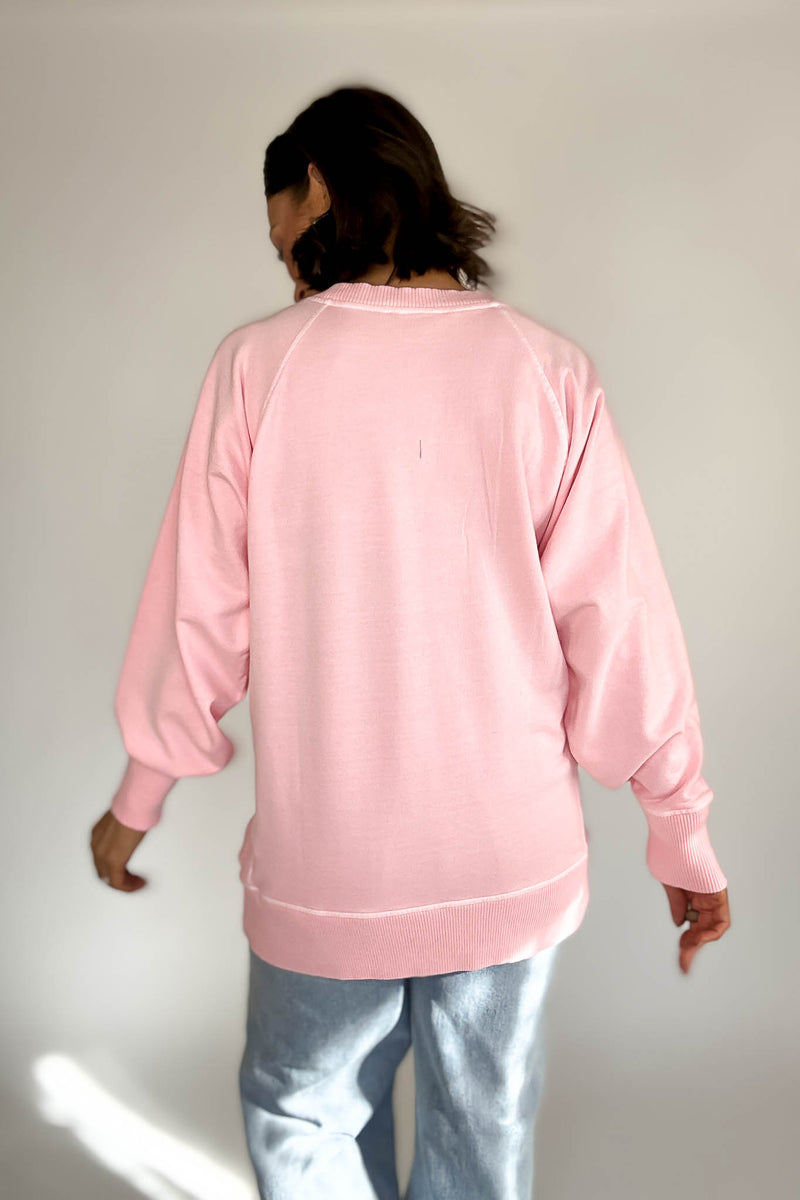 Stella Steal Dark Pink Pigment Dyed French Terry Pullover With Pockets (NO RESTOCK)