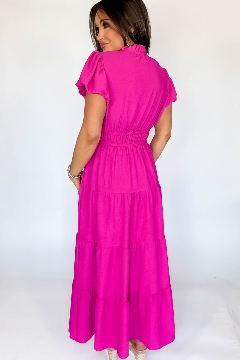 Beauty Hot Pink Maxi Dress