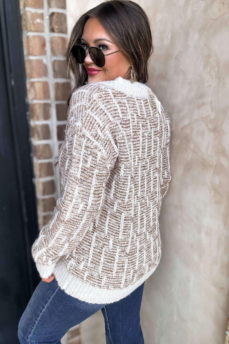 Scenic Mauve V-Neck Pullover Sweater