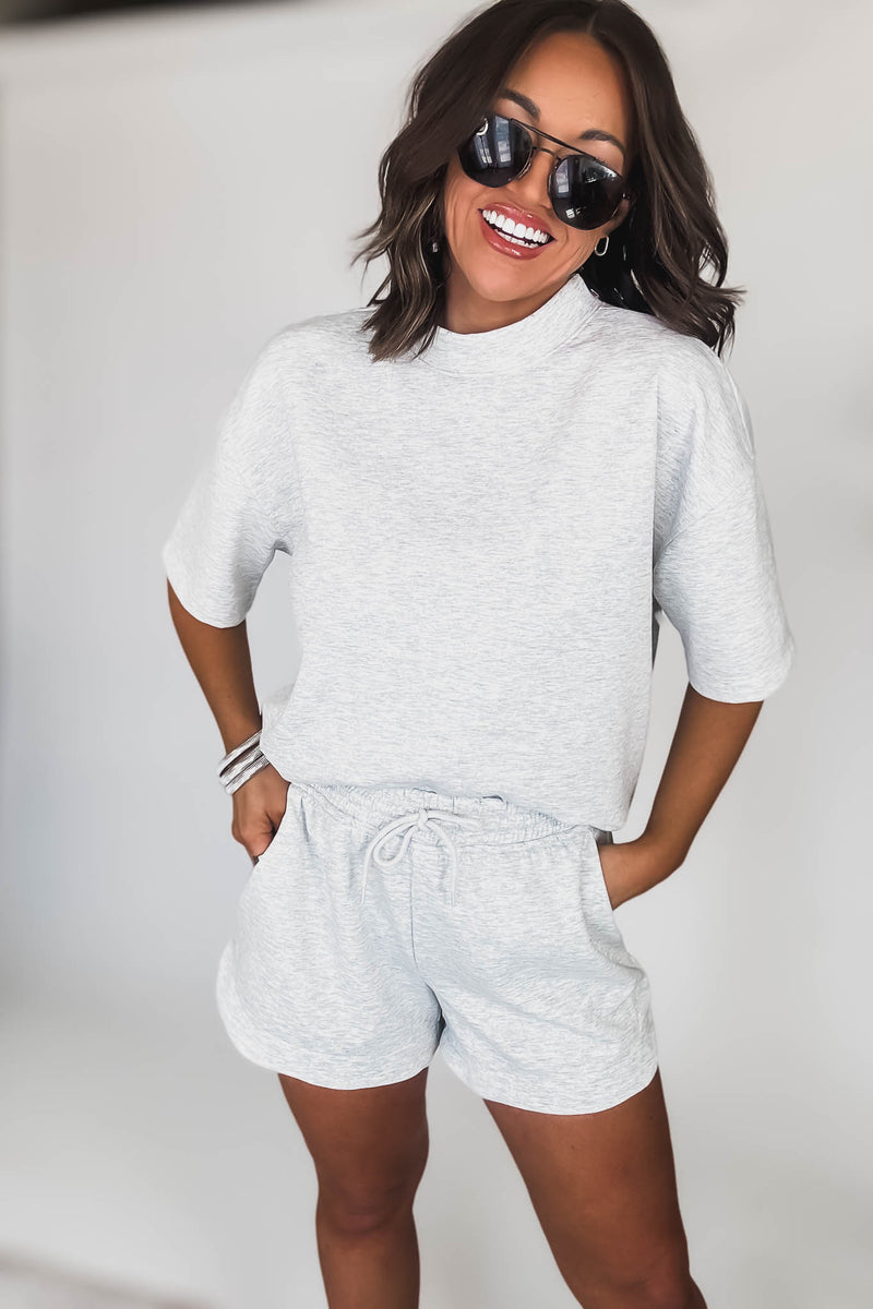 Scuba Heather Grey Pink Shorts