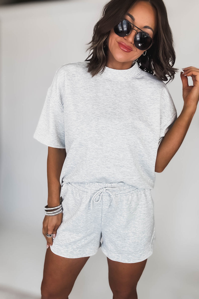 Scuba Heather Grey Pink Shorts