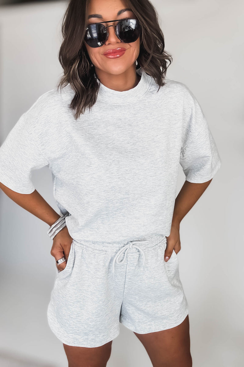 Scuba Heather Grey Pink Shorts