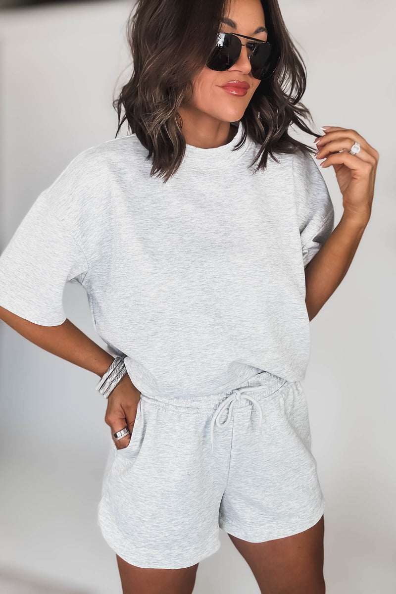 Scuba Heather Grey Pink Shorts