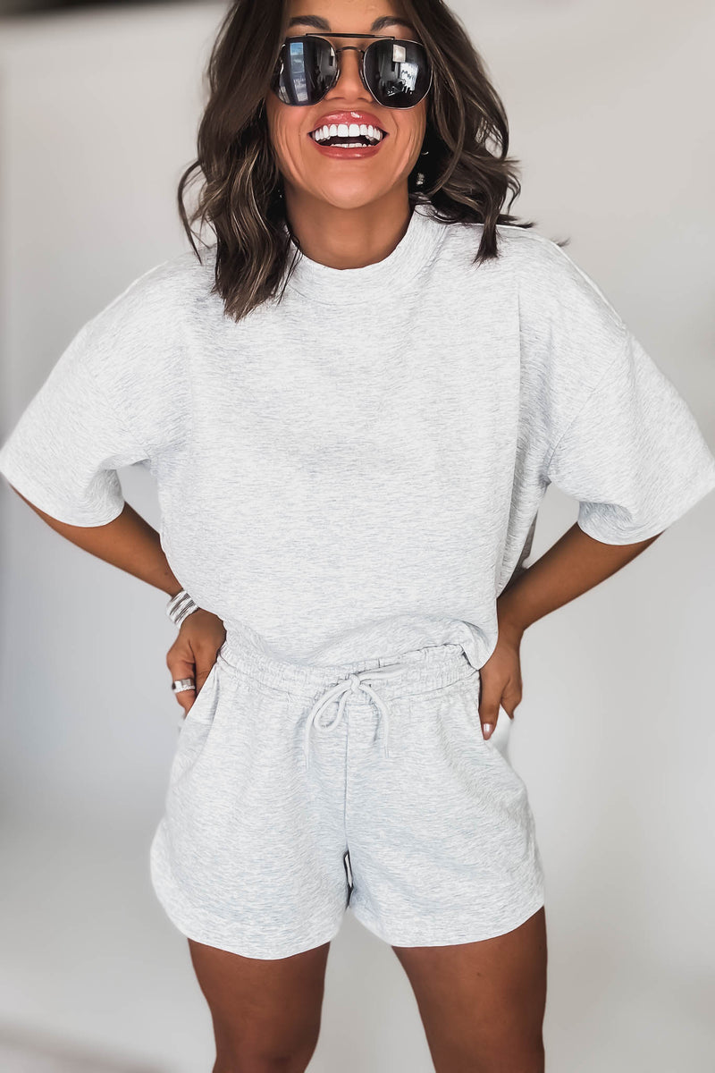 Scuba Heather Grey Pink Shorts